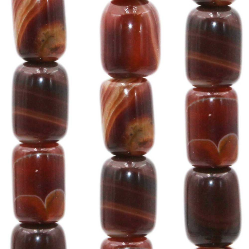 Agata striata marrone barilotto 18.5x14 mm 1 pz (bar9stria) - pietreeminuterie.com