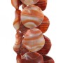 Corniola rossa striata disco ondulato 30 mm 1 pz
