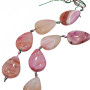 Piastra agata striata rosa goccia 36x24 mm conf.1 pz