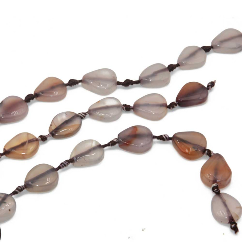 Agata striata viola trasparante goccia 18.5x15 mm 5 pz (stri-qga-11) - pietreeminuterie.com