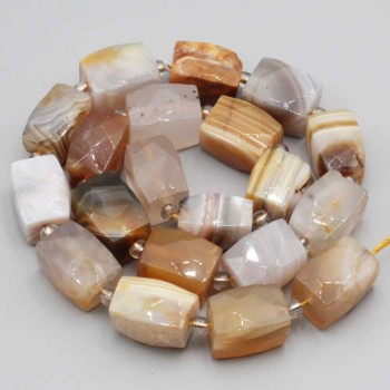 Agata striata marrone colonna 16x11 mm sfac. conf. 2 pz Agata striata marrone colonna 16x11 mm sfac. conf. 2 pz