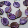 Agata striata piastra viola 40x30 mm liscia 1 pz