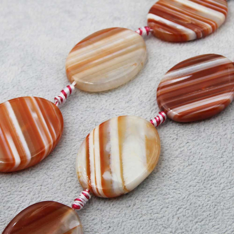 Agta striata rossa piastra 40x30 mm liscia 1 pz (pia-ag-a1) - pietreeminuterie.com