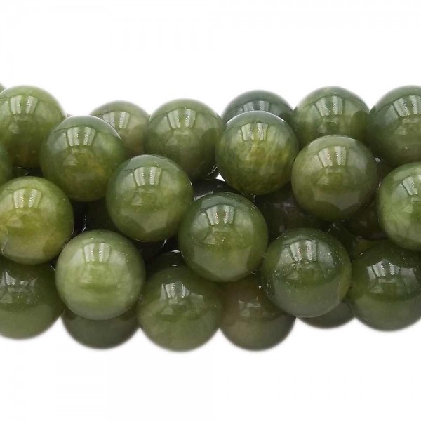 Agata Verde | Agata verde tonda liscia 13.9 mm pacco 4 pezzi - Azz3