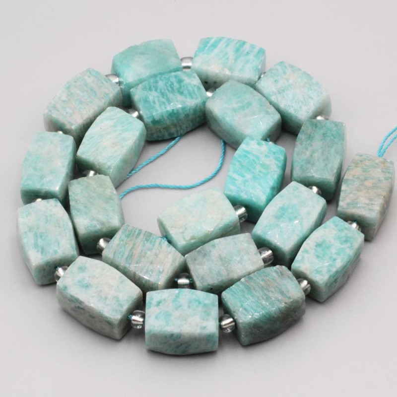 Amazzonite colonna 16x11 mm sfac. conf. 2 pz (col-ama11) - pietreeminuterie.com