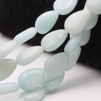 Amazzonite gocce lisce 18x13 mm filo 40 cm