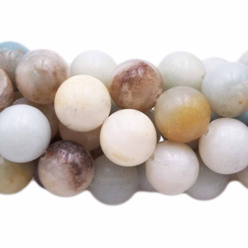 Amazzonite multicolor tonda liscia 10.5 mm pacco 10 pz (am8s7) - pietreeminuterie.com