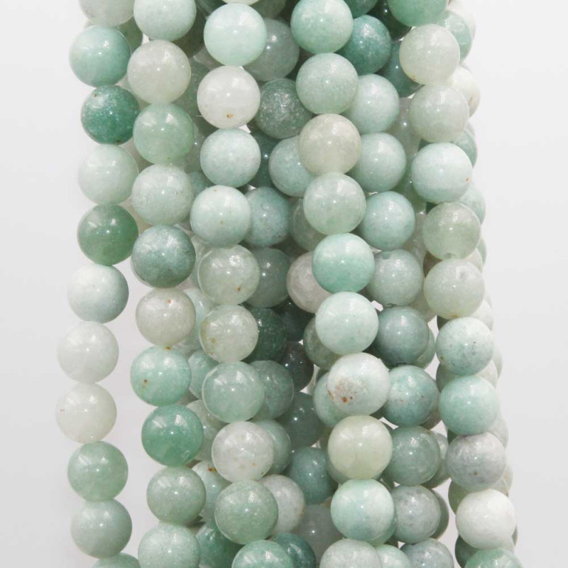 Amazzonite tonda liscia 8 mm filo 40 cm (ama-zz-1) - pietreeminuterie.com