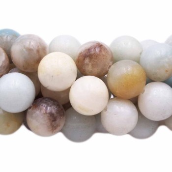 Amazzonite multicolor tonda liscia 10.5 mm pacco 10 pz Amazzonite multicolor tonda liscia 10.5 mm pacco 10 pz