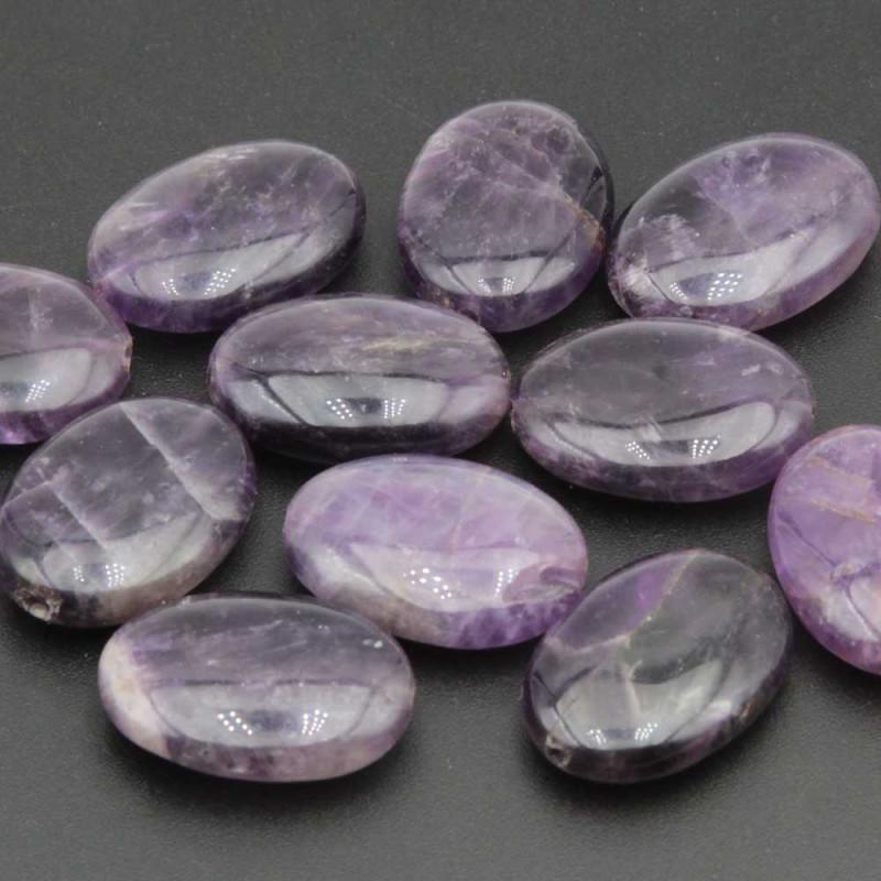 Ametista ovale liscia 24.5x17.8 mm conf.1 pz (ame2417) - pietreeminuterie.com