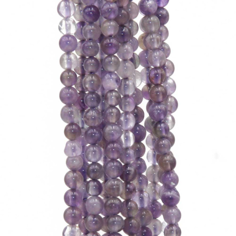 Ametista tonda liscia 2.4 mm filo 40 cm (ame-2m-1) - pietreeminuterie.com