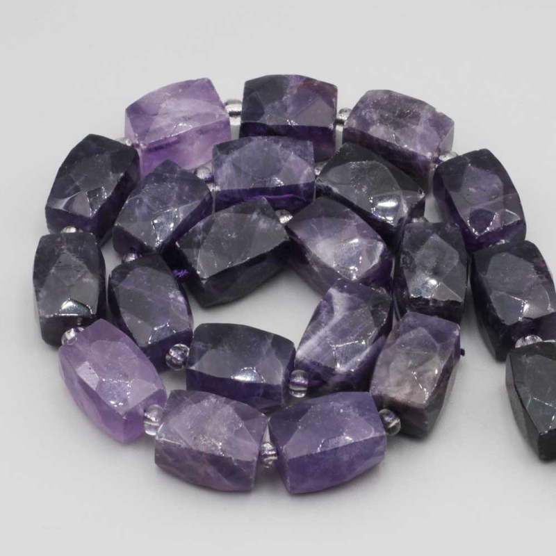 Ametista colonna scura 16x11 mm sfac. conf. 2 pz (col-ama18) - pietreeminuterie.com