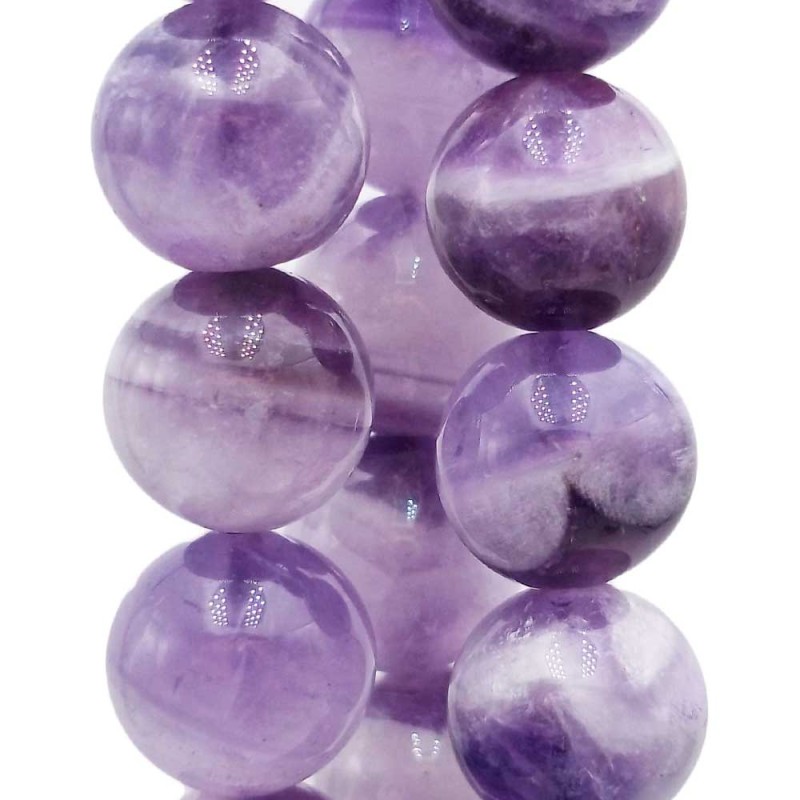 Ametista tonda liscia 12 mm grado A++ conf. 6 pz (ame-12-top) - pietreeminuterie.com