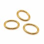 Anellini acciaio ovali oro 6x4x06 mm conf. 20 pz