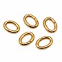 Anellini acciaio ovali oro 3x2x0.5 mm conf. 50 pz