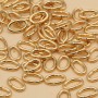 Anellini acciaio ovali oro brillante 8x6 mm 30 pz