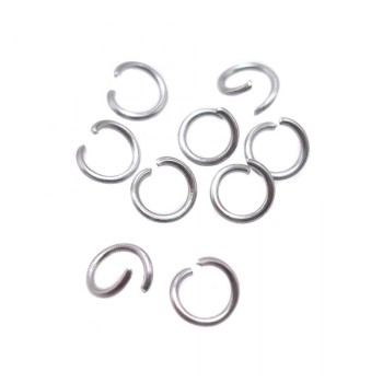 Anellini in acciaio aperti 3x0.3 mm pacco da 100 pezzi