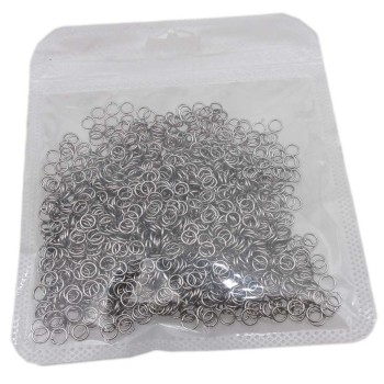 Anellini in acciaio aperti 4x0.6 mm pacco 1000 pz Anellini in acciaio aperti 4x0.6 mm pacco 1000 pz