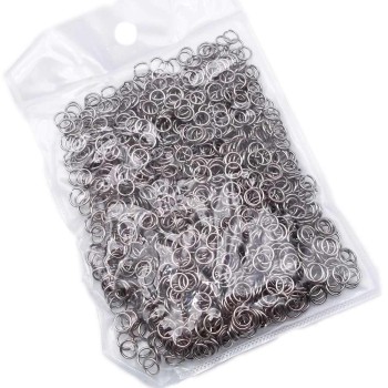 Anellini in acciaio aperti 9x1 mm pacco 250 pz Anellini in acciaio aperti 9x1 mm pacco 250 pz