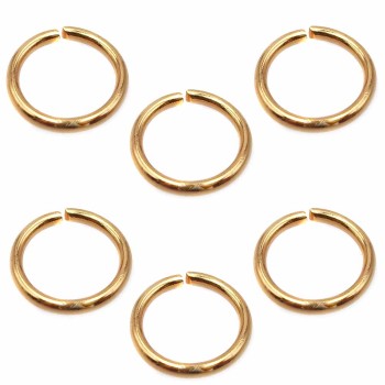 Anellini in acciaio oro lucido 4x06 pacco 50 pezzi