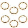 Anellini in acciaio oro lucido 4x06 pacco 50 pezzi (ye04) - pietreeminuterie.com