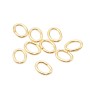 Anellini in acciaio ovali oro 4.5x3 mm conf. 50 pz