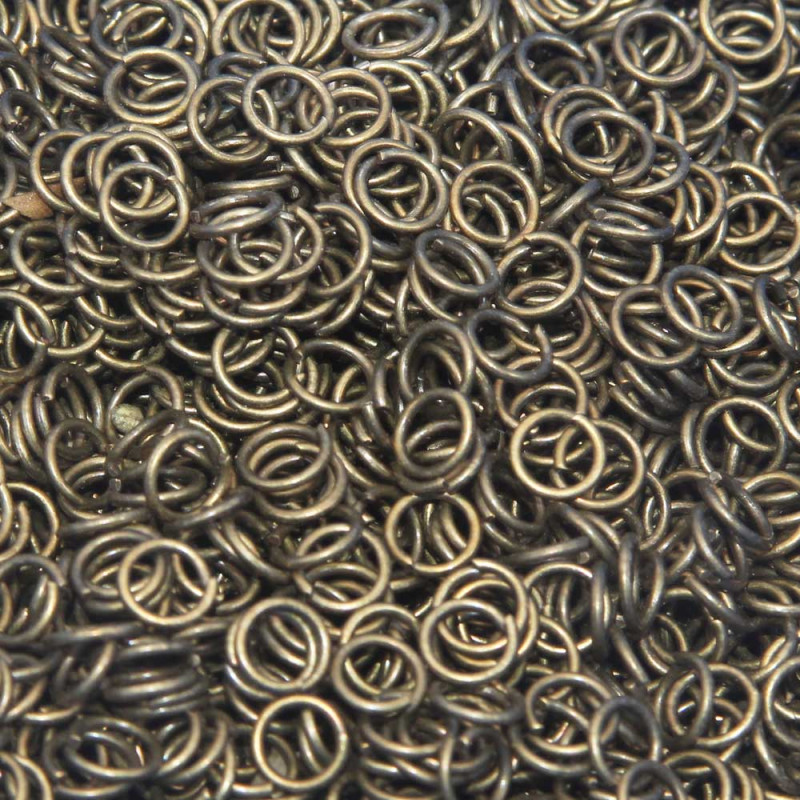 ANELLINI METALLO COLOR BRONZO 5X0.9 MM 100 PZ (fc0335) - pietreeminuterie.com