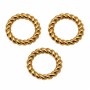 Anellini acciaio chiusi torti oro 9 mm conf. 10 pz