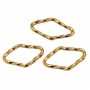 Rombo acciaio oro torto 19x11 mm conf. 2 pz