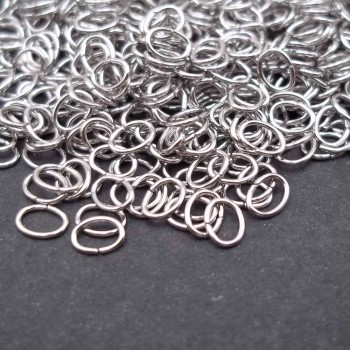 Anellini in acciaio inox 4x3x05 mm pacco 50 pz Anellini in acciaio inox 4x3x05 mm pacco 50 pz