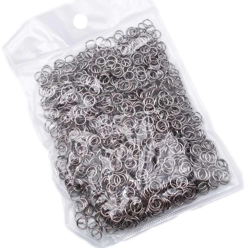 Anellini in acciaio aperti 5x08 mm pacco da 1000 pezzi (216ane21) - pietreeminuterie.com