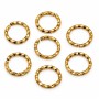 Anellini in acciaio oro diamantati 7x1 mm conf. 20pz