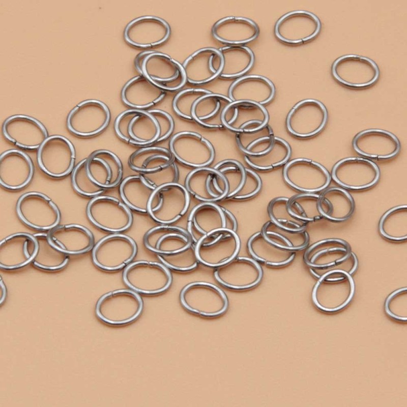 Anellini in acciaio ovali 5x4 mm conf. 100 pz (645-ane1) - pietreeminuterie.com