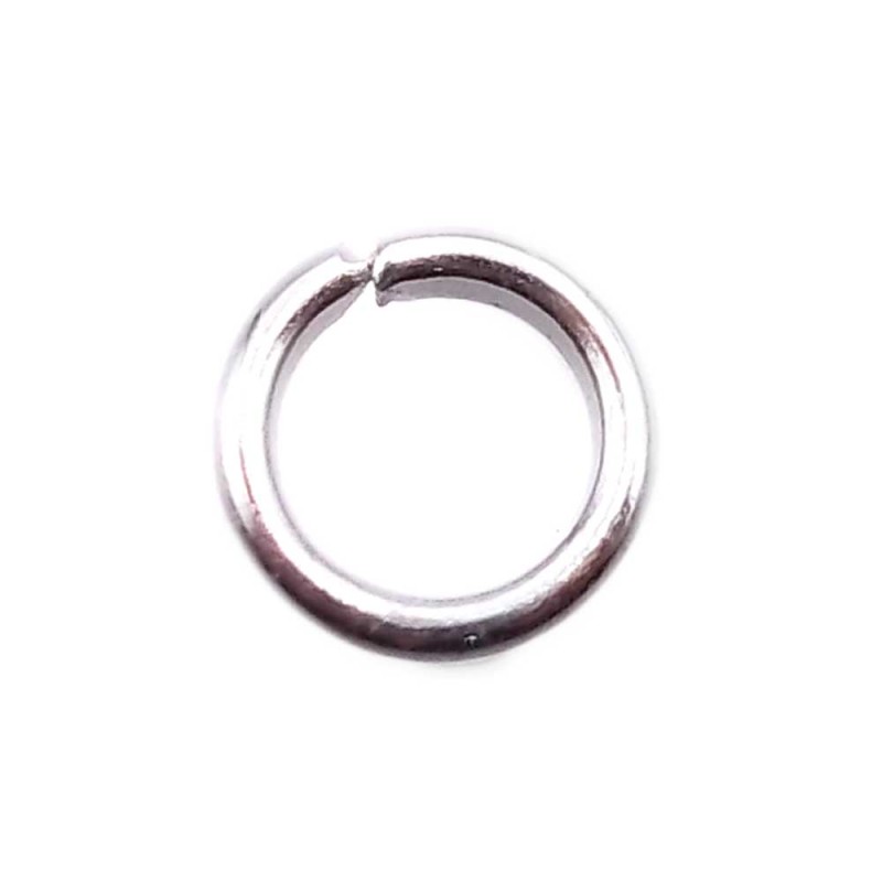 Anellini rodio 8x1 mm pacco 50 pezzi (us0001) - pietreeminuterie.com