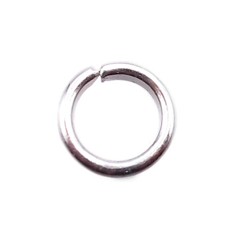 Anellini rodio 8x1 mm pacco 50 pezzi (us0001) - pietreeminuterie.com