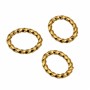 Anellini acciaio chiusi ovali torti oro 13x10 mm conf. 5 pz
