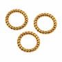 Anellini in acciaio chiusi oro torti 11 mm conf. 5 pz