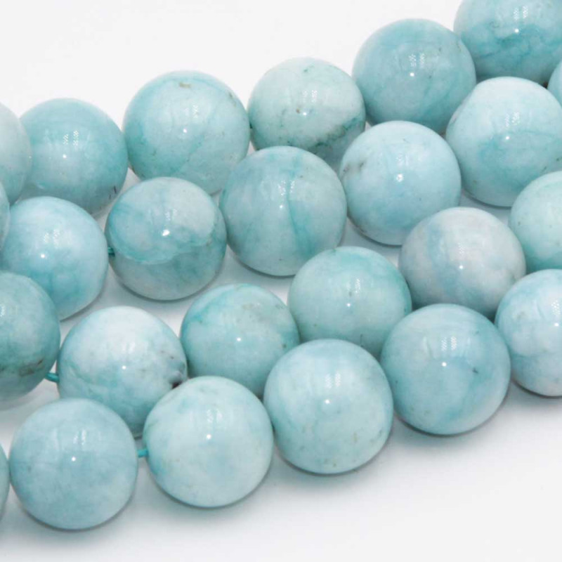 Angelite marmorizzata tonda liscia 12 mm conf. 10 pz (ang-08388) - pietreeminuterie.com