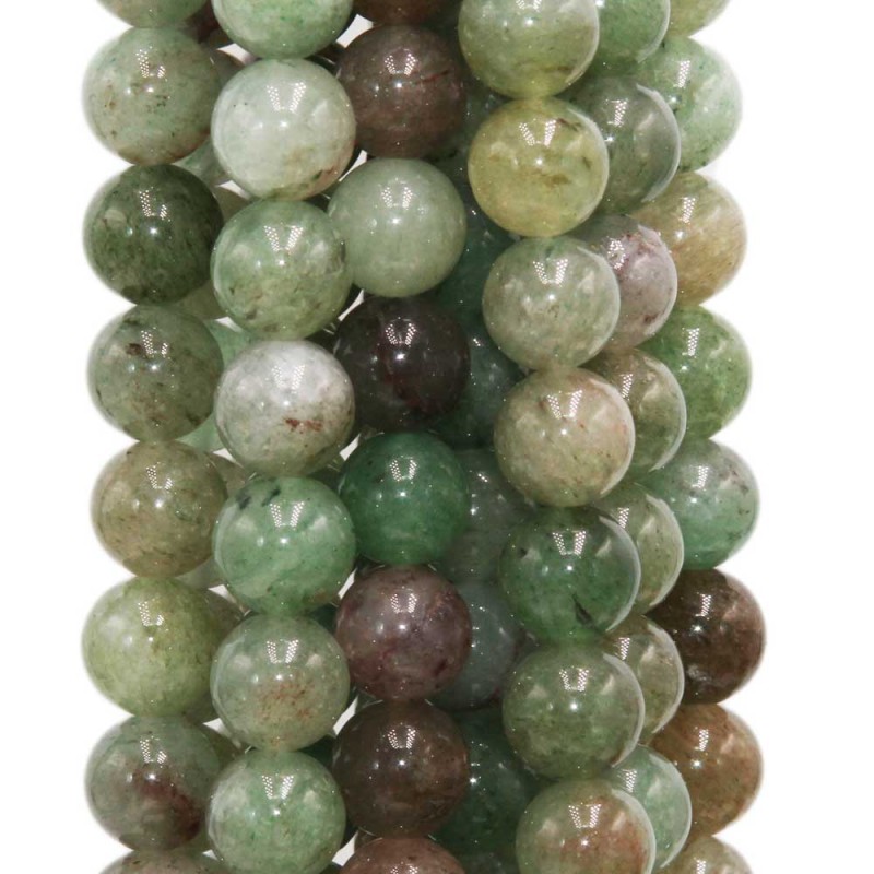 Avventurina verde grado A++ tonda liscia 10 mm filo 40 cm
