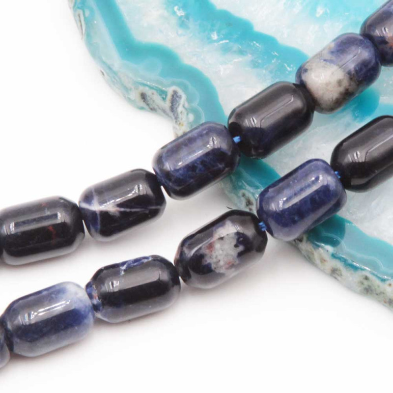 Sodalite barilotto liscio 9x6 mm conf. 10 pz (sod-9287) - pietreeminuterie.com