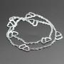 Bracciale completo acciaio cuore doppio giro 1 pz