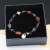 Bracciale acciaio con pepite di pietre dure miste 