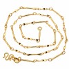 Collana maglia doppia maglia placcata oro 24kt conf. 1 pz (24-gold-1) - pietreeminuterie.com