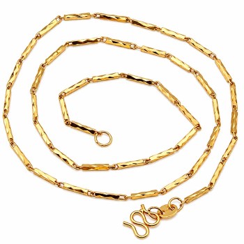 Collana bastoncini 9x1 mm rame oro 24kt conf. 1 pz Collana bastoncini 9x1 mm rame oro 24kt conf. 1 pz