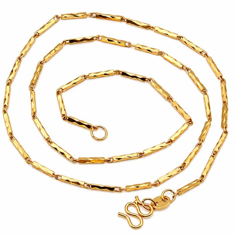 Collana bastoncini 9x1 mm rame oro 24kt conf. 1 pz Collana bastoncini 9x1 mm rame oro 24kt conf. 1 pz