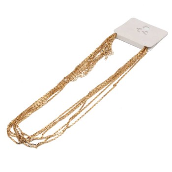 Collana maglia rettangolare placcata oro 24kt conf. 1 pz