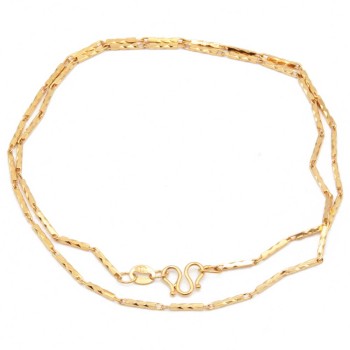 Collana maglia colonnine placcata oro 24kt conf. 1 pz