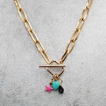 Base collana 39 cm girocollo chiusura rettangolare conf. 1 pz