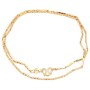 Collana maglia colonnine placcata oro 24kt conf. 1 pz