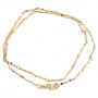 Collana maglia doppia maglia placcata oro 24kt conf. 1 pz